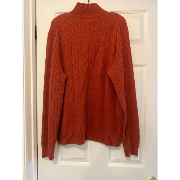 J. Crew Mens Quarter Zip Wool Sweater Size L - Picture 3 of 6